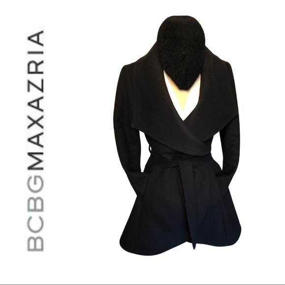 BCBG Max Azria / Size M / Black Stylish Swing Coat - Picture 5 of 9
